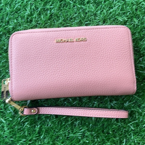 Michael Kors Jet Set Travel Lg Flat Multifunctional Phone Case-Wristlet-Wallet - Picture 11 of 16